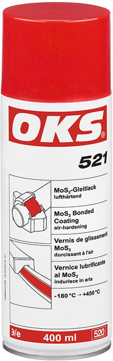 OKS® 521 MoS-Gleitlack, lufthärtend, Spray 400 ml - erhältlich bei ♡ HUG Technik ✓