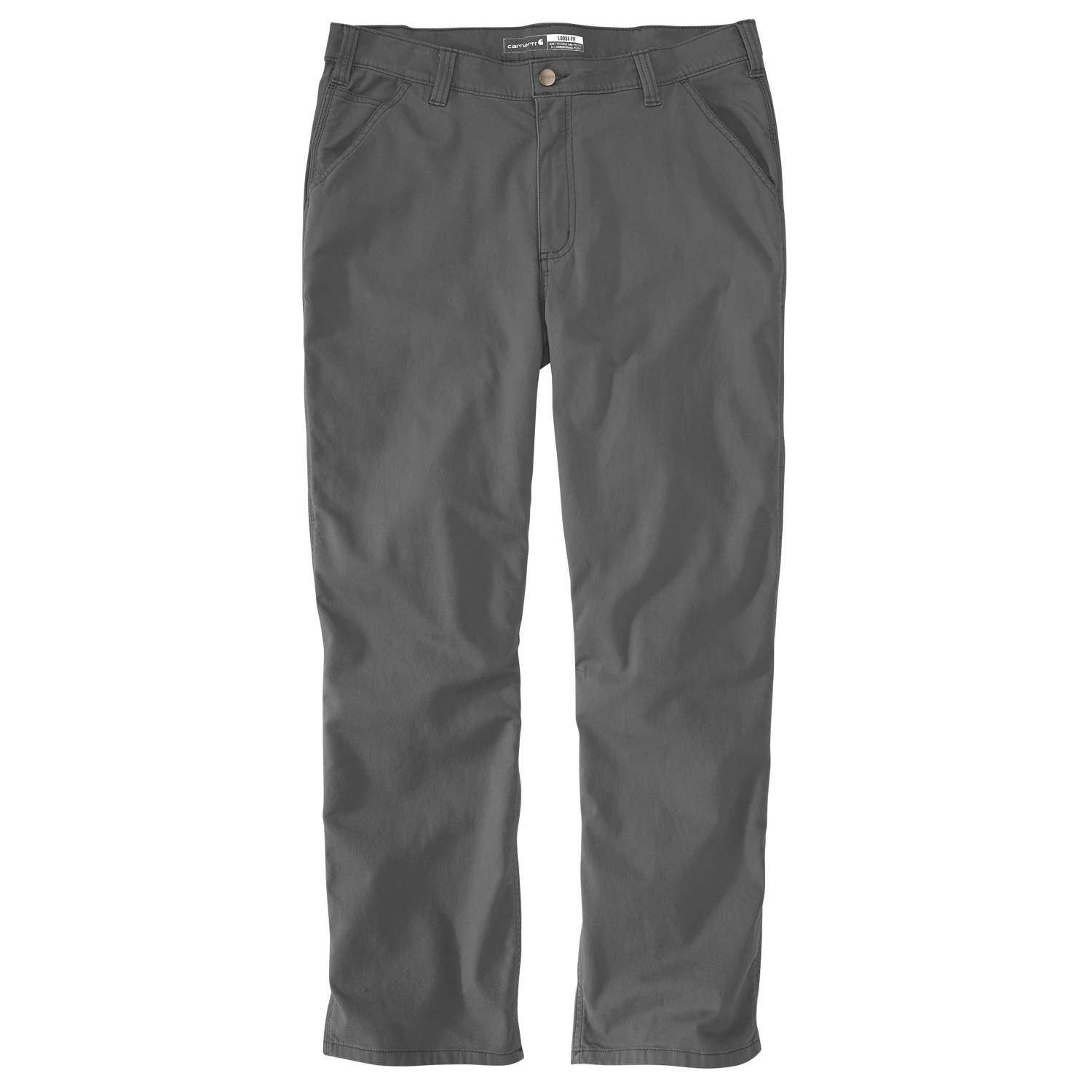 carhartt® Herren Hose »STRAIGHT RIGBY DUNGAREE« gravel Flach  - erhältlich bei ☆ HUG Technik ✓