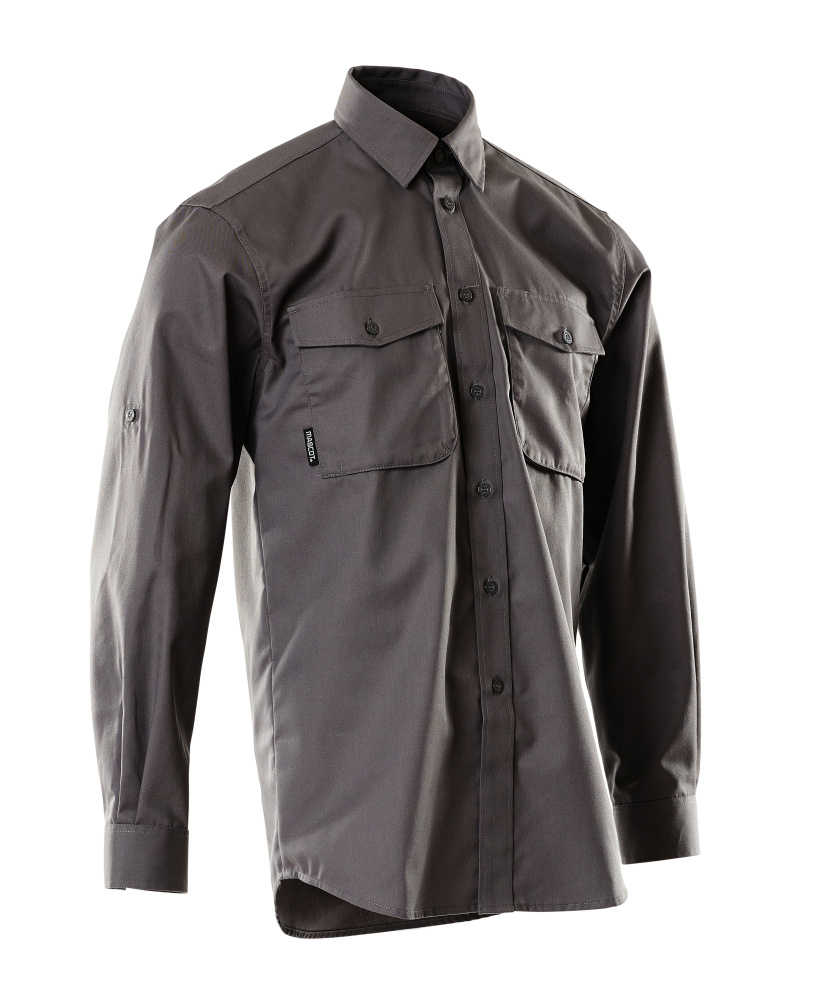 MASCOT® CROSSOVER Hemd »Greenwood« Gr. 37-38, dunkelanthrazit - direkt von HUG Technik ✓