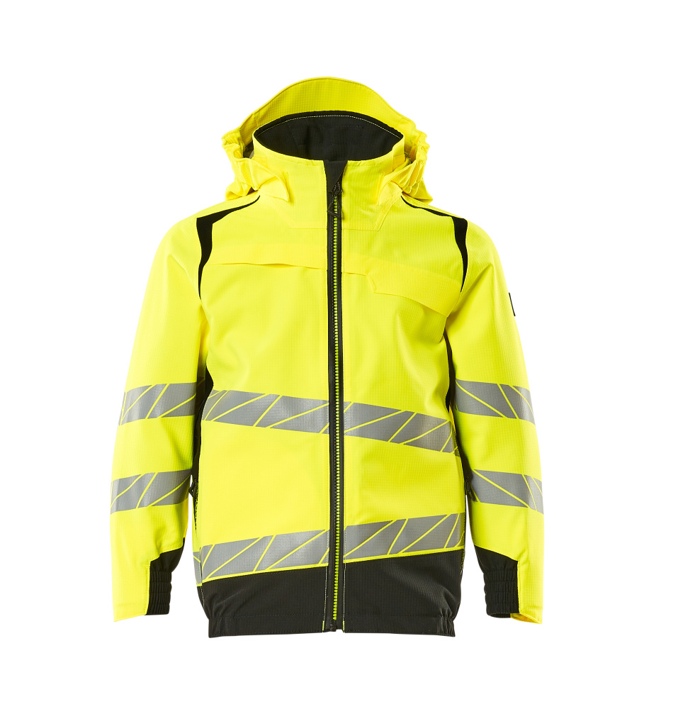 MASCOT® ACCELERATE SAFE Hard Shell Jacke für Kinder  Gr. 104, hi-vis gelb/schwarz - jetzt neu bei HUG Technik ♡