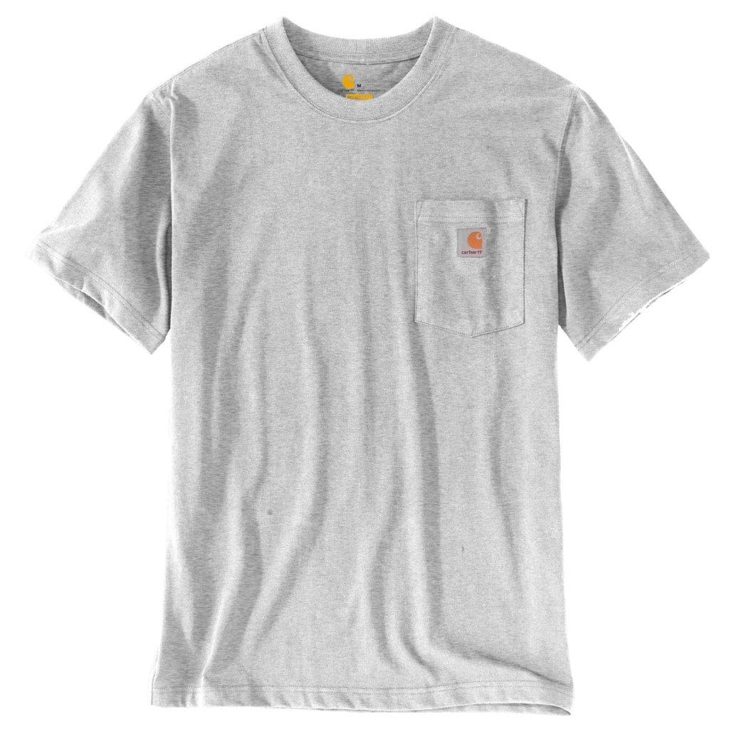carhartt® Herren T-Shirt »K87 POCKET S/S T-SHIRT« heather grey Flach  - bei HUG Technik ☆