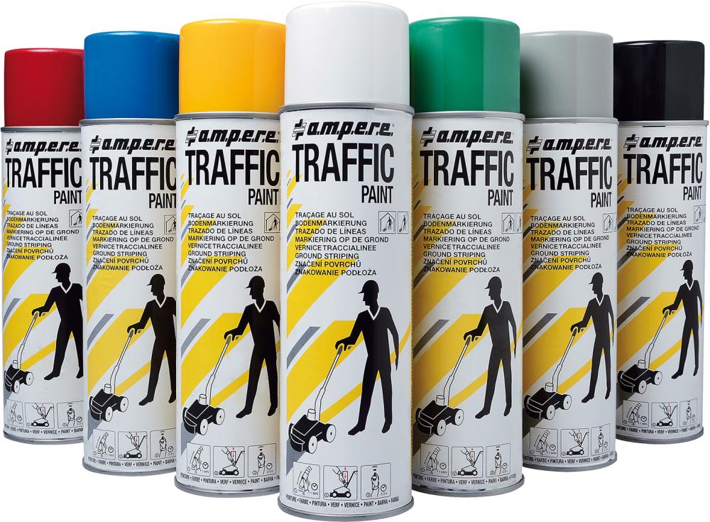 A.M.P.E.R.E Bodenmarkierspray Traffic 2 500 ml gelb - erhältlich bei ✭ HUG Technik ✓