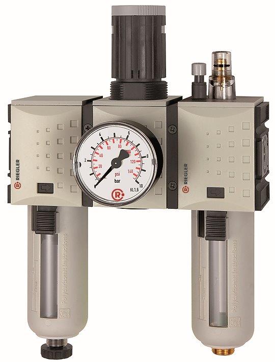 Wartungseinheit 3-tlg. »FUTURA«, PC-Behälter, BG 4, G 1, 0,2 - 4 bar, HA - gibt’s bei HUG Technik ✓ Wartungseinheit 3-tlg. »FUTURA«, PC-Behälter, BG 4, G 1, 0,2 - 4 bar, HA - gibt’s bei HUG Technik ✓