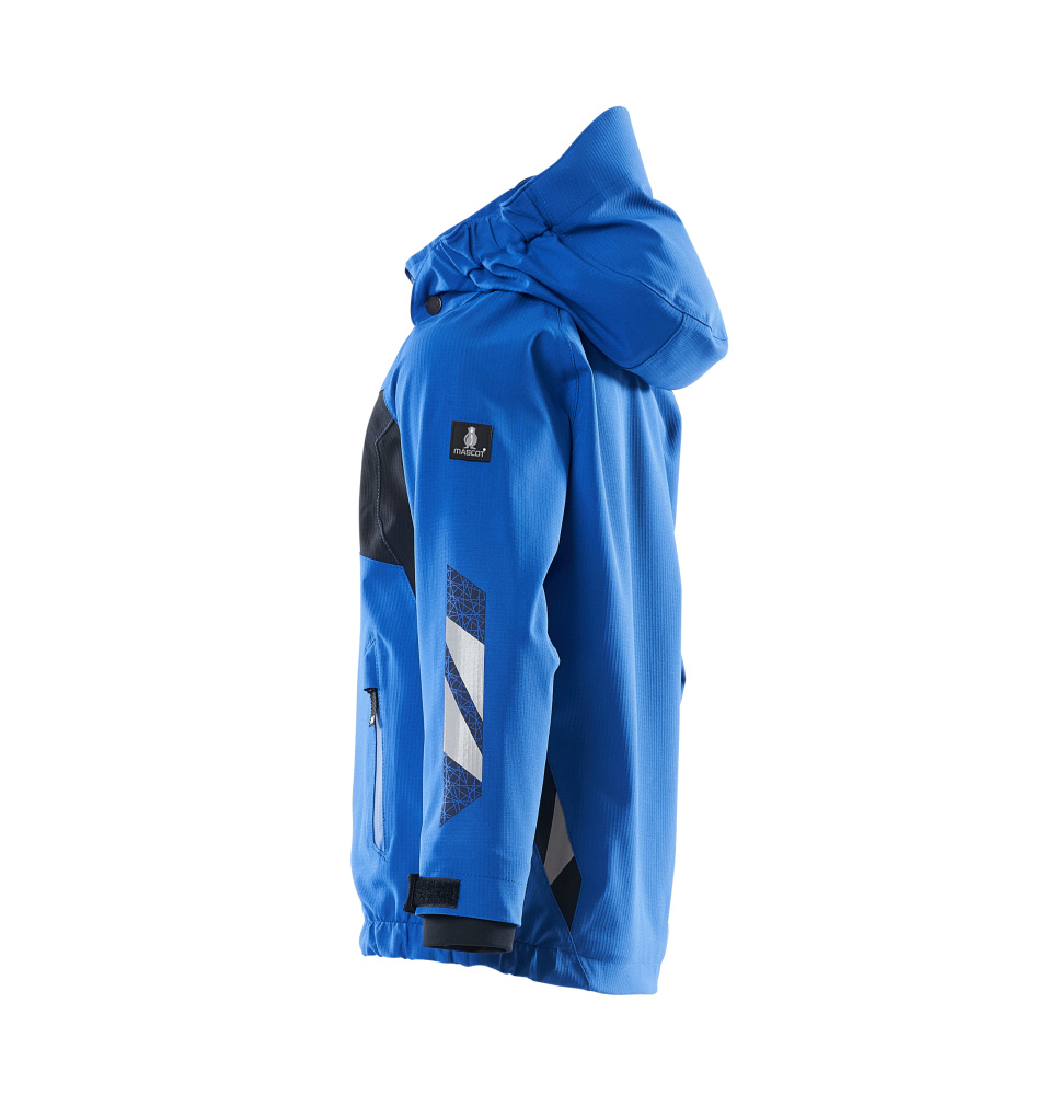 MASCOT® ACCELERATE Hard Shell Jacke für Kinder  Gr. 140, azurblau/schwarzblau - bei HUG Technik ☆
