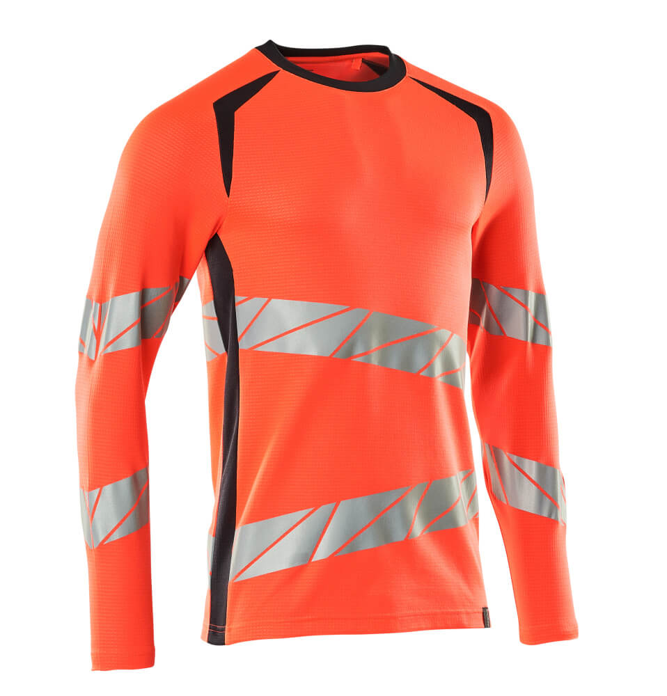 MASCOT® ACCELERATE SAFE T-Shirt, Langarm  Gr. 2XL/ONE, hi-vis rot/schwarzblau - kommt direkt von HUG Technik 😊