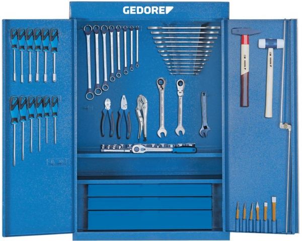 GEDORE Werkzeugsortiment UNIVERSAL mit Schrank 100-teilig - direkt von HUG Technik ✓ GEDORE Werkzeugsortiment UNIVERSAL mit Schrank 100-teilig - direkt von HUG Technik ✓