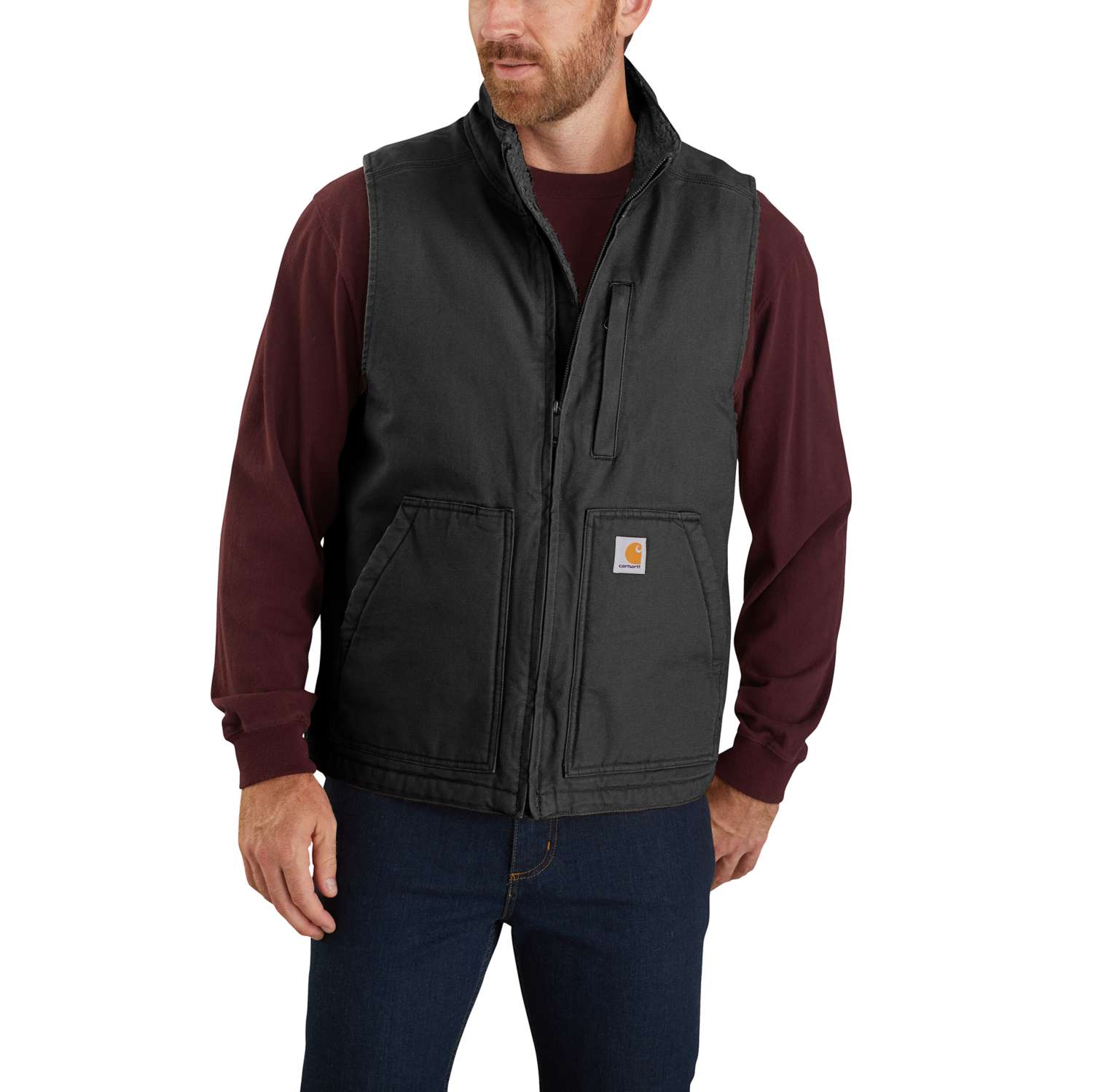 carhartt® Herren Weste WASHED DUCK LINED MOCK NECK VEST - direkt bei HUG Technik ✓
