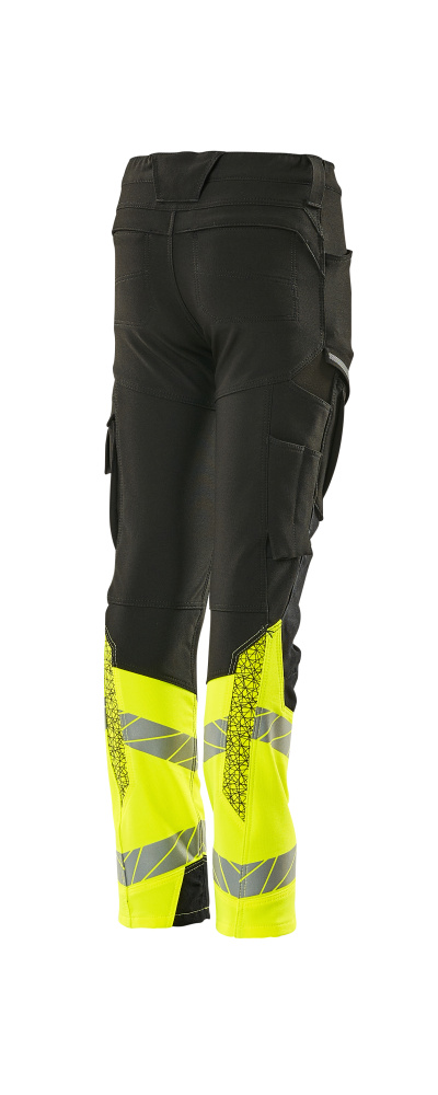 MASCOT® ACCELERATE SAFE Hose für Kinder  Gr. 104, schwarz/hi-vis gelb - erhältlich bei ✭ HUG Technik ✓