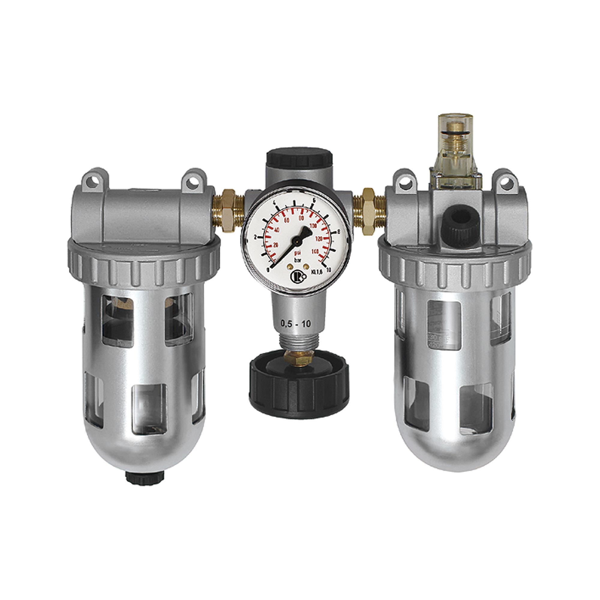 Wartungseinheit 3-tlg. »Standard«, PC-Behälter, Schutzkorb, BG1, G3/8 - bei HUG Technik ✭