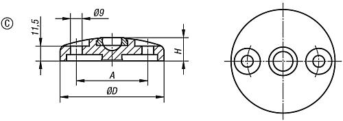 Teller, Form:C Edelstahl, D=100 - K0416.31002 - direkt bei HUG Technik ✓