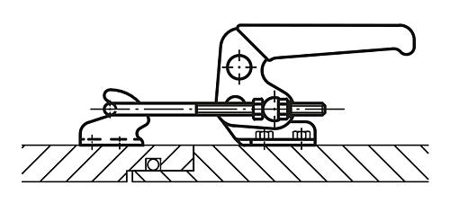 Bügelspanner horizontal Edelstahl, Komp: Kunststoff - K0080.0140N - erhältlich bei ✭ HUG Technik ✓