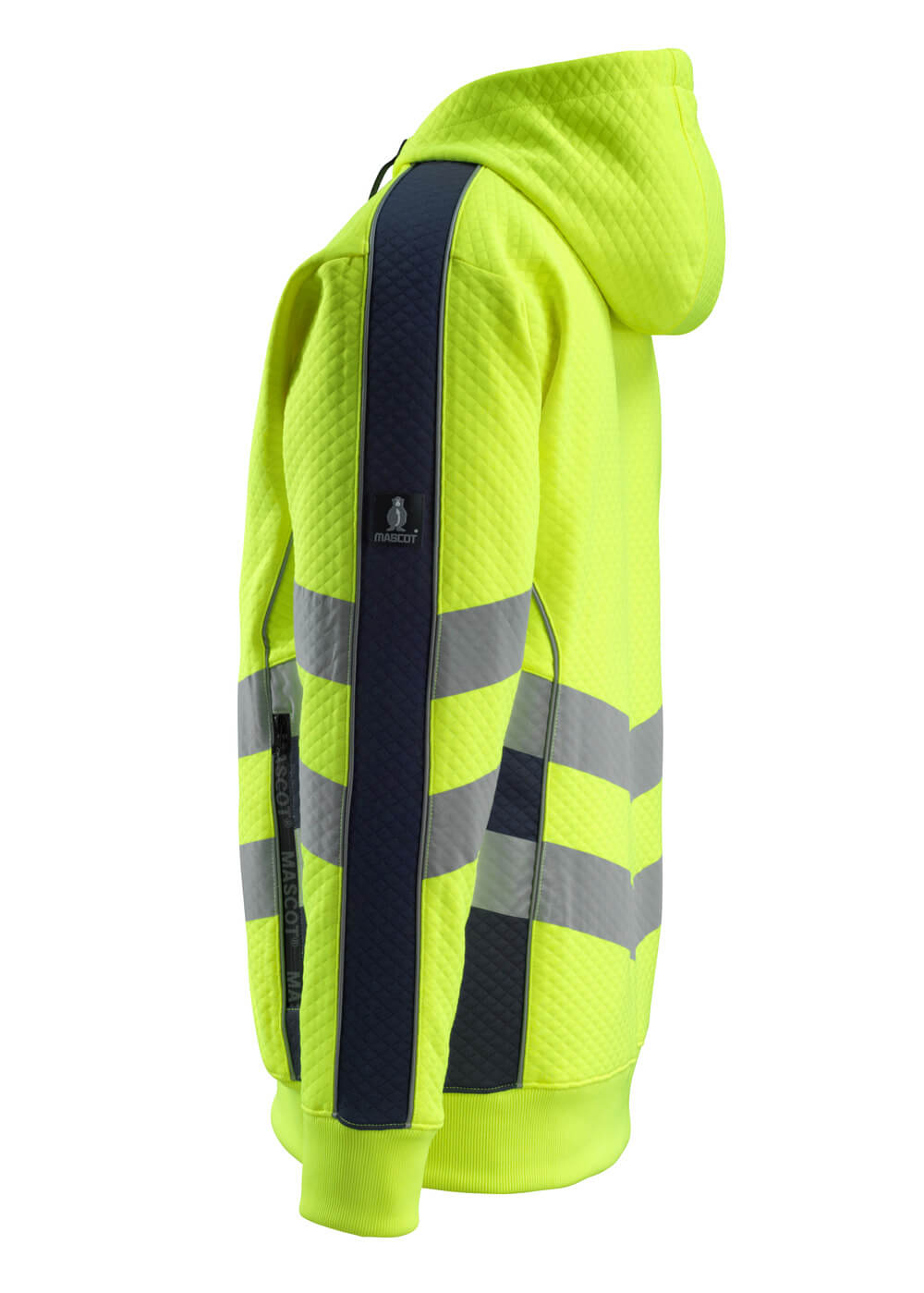 MASCOT® SAFE SUPREME Kapuzensweatshirt mit Reißverschluss »Corby« Gr. 2XL, hi-vis gelb/schwarzblau - erhältlich bei ♡ HUG Technik ✓