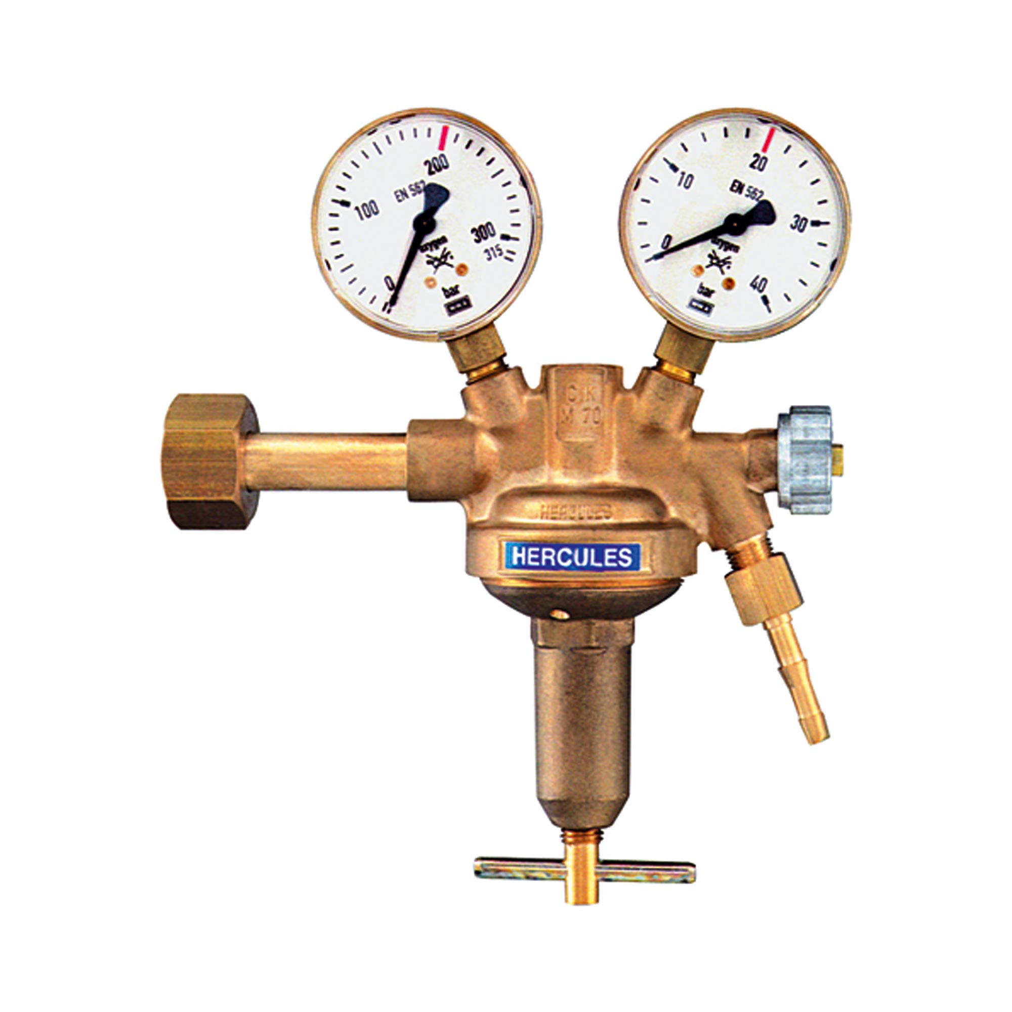 Flaschendruckregler, 300 bar, Brenngas, Arbeitsdruck 0 - 10 bar - bei HUG Technik ☆
