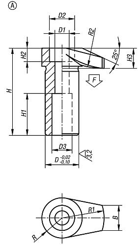 Spannhaken D=16, Form: A Vergütungsstahl - K0012.06 - erhältlich bei ♡ HUG Technik ✓