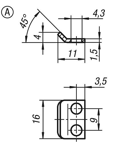 Zeichnung Gegenhaken, Form: A Edelstahl - K0043.9143112 - kommt direkt von HUG Technik 😊