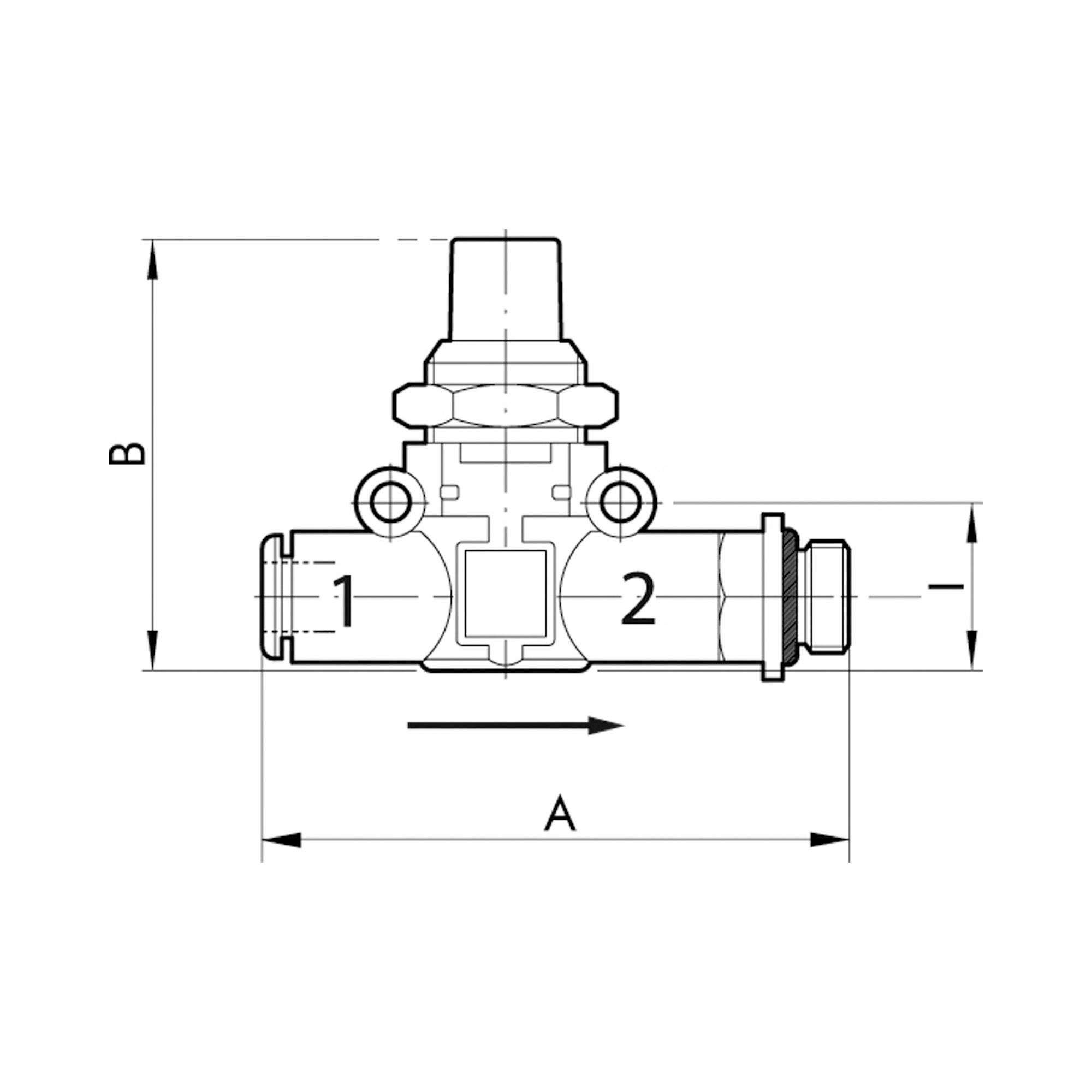 Absperrventil, Schlauch (Eing.) - Gew. (Ausg.), G1/4, Schl.6 - direkt bei HUG Technik ✓