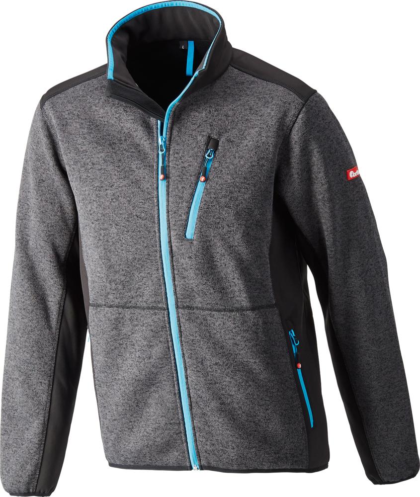 FORTIS Strickjacke, Softshell, dunkelgrau-türkis - bei HUG Technik ✓