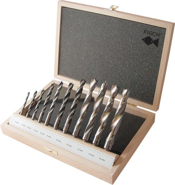 Fisch Holzspiralbohrer Satz HSS Profi 11-teilig 4-16mm R - bei HUG Technik ✓ Fisch Holzspiralbohrer Satz HSS Profi 11-teilig 4-16mm R - bei HUG Technik ✓