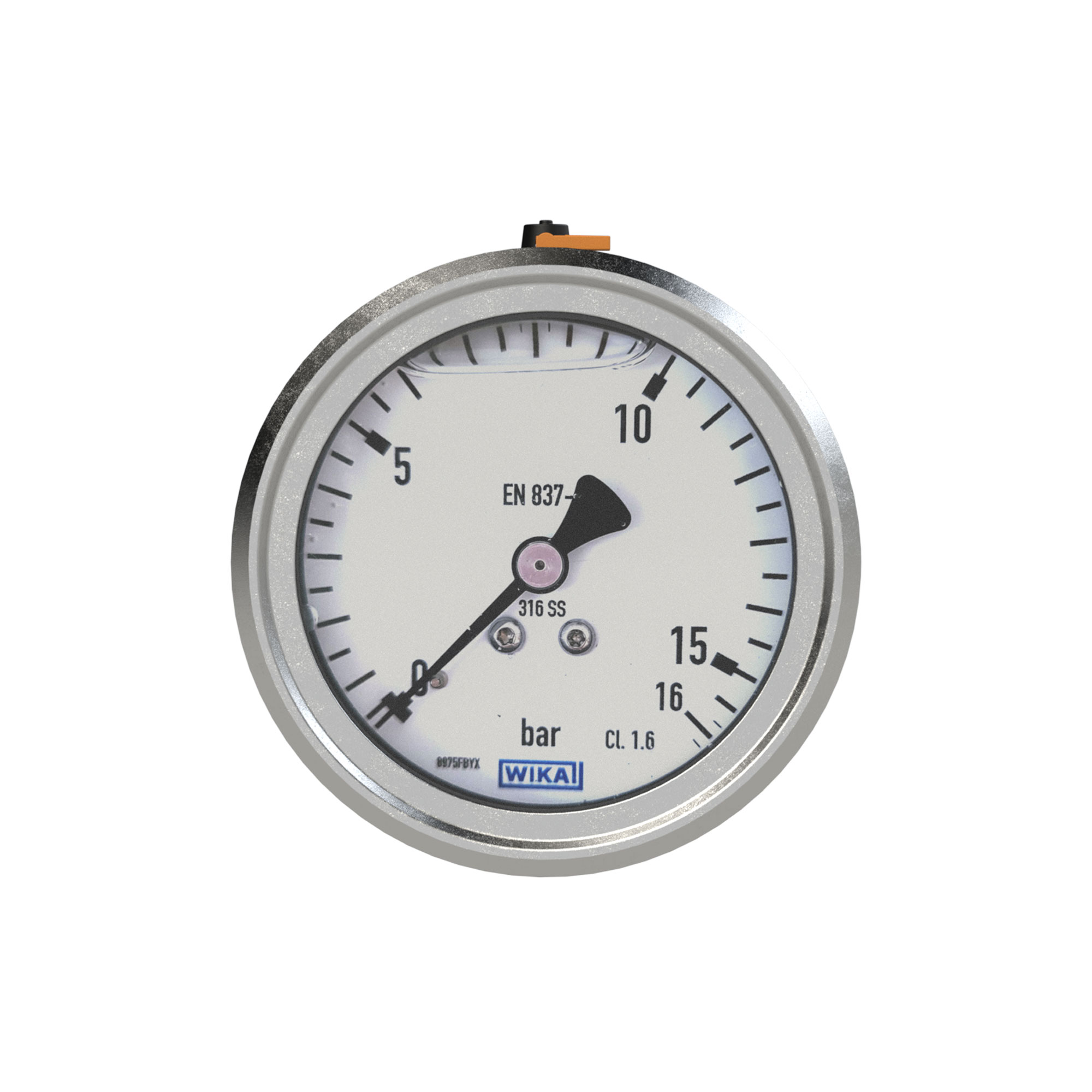 Glyzerinmano., CrNi-Stahl, G 1/4 hinten zentr., 0-400,0 bar, Ø 63 - gibt’s bei ☆ HUG Technik ✓