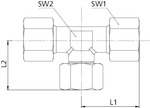 T-Verschraubung einstellbar, Dichtkegel, M12x1,5 IG, Rohr-Außen-ø 6 mm, Stahl verzinkt - direkt bei HUG Technik ✓