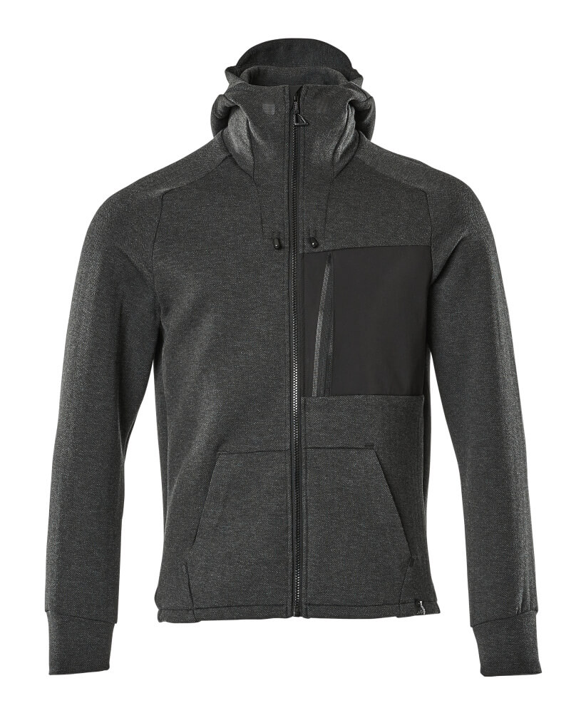MASCOT® ADVANCED Kapuzensweatshirt mit Reißverschluss  Gr. 2XL, schwarz - bei HUG Technik ☆