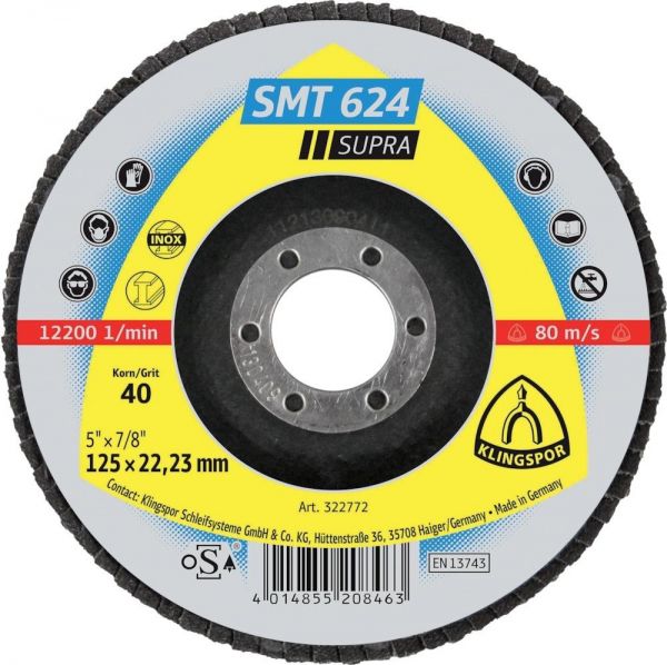 KLINGSPOR Schleifmopteller SMT624 115 mm K 40 gewölbt - kommt direkt von HUG Technik 😊 KLINGSPOR Schleifmopteller SMT624 115 mm K 40 gewölbt - kommt direkt von HUG Technik 😊