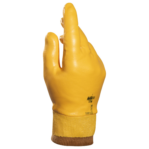 MAPA® Nitrilhandschuh »Titan 383«, gelb - kommt direkt von HUG Technik 😊
