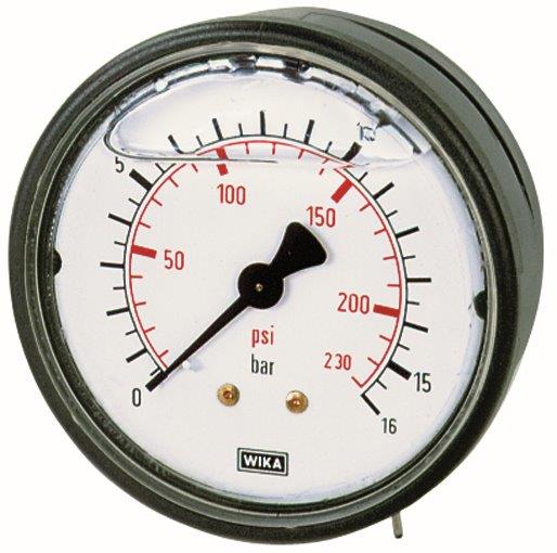 Glyzerinmanometer, Kunststoff, G 1/4 hinten zentrisch -1/+0,6 bar, ø 63 mm - bei HUG Technik ♡
