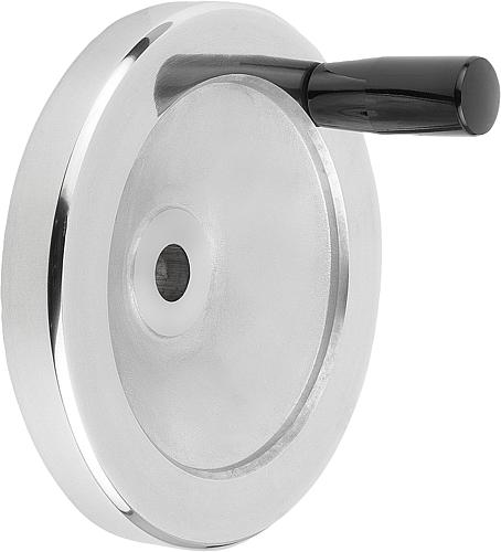 Handrad ohne Nut D1=100 Aluminium, Komp: Duroplast, D2=10 - K0161.2100X10 - bekommst Du bei ★ HUG Technik ✓