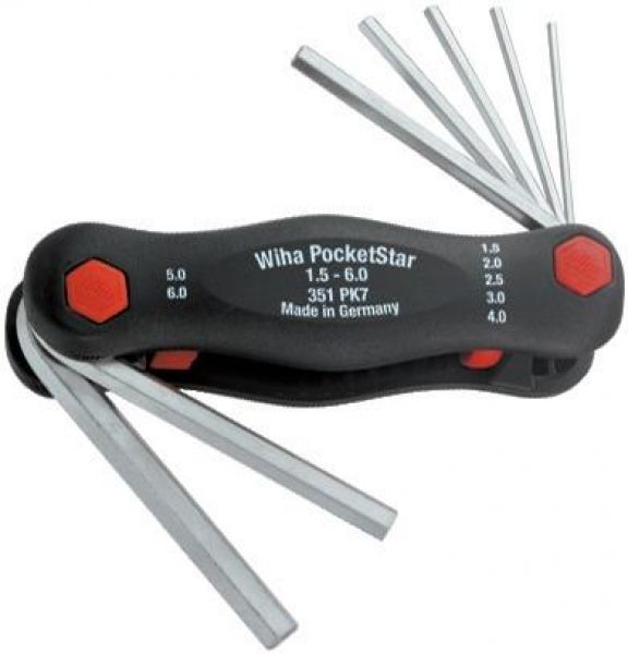 Wiha® Winkelschraubendreher 351 PG7 im Klapphalter PocketStar, 7-teilig 2-8mm - bei HUG Technik ☆