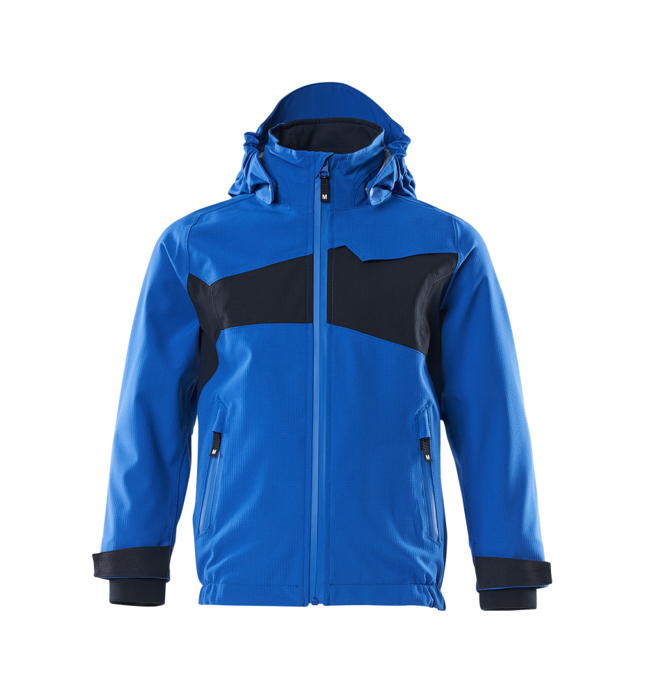 MASCOT® ACCELERATE Hard Shell Jacke für Kinder  Gr. 140, azurblau/schwarzblau - bei HUG Technik ✭