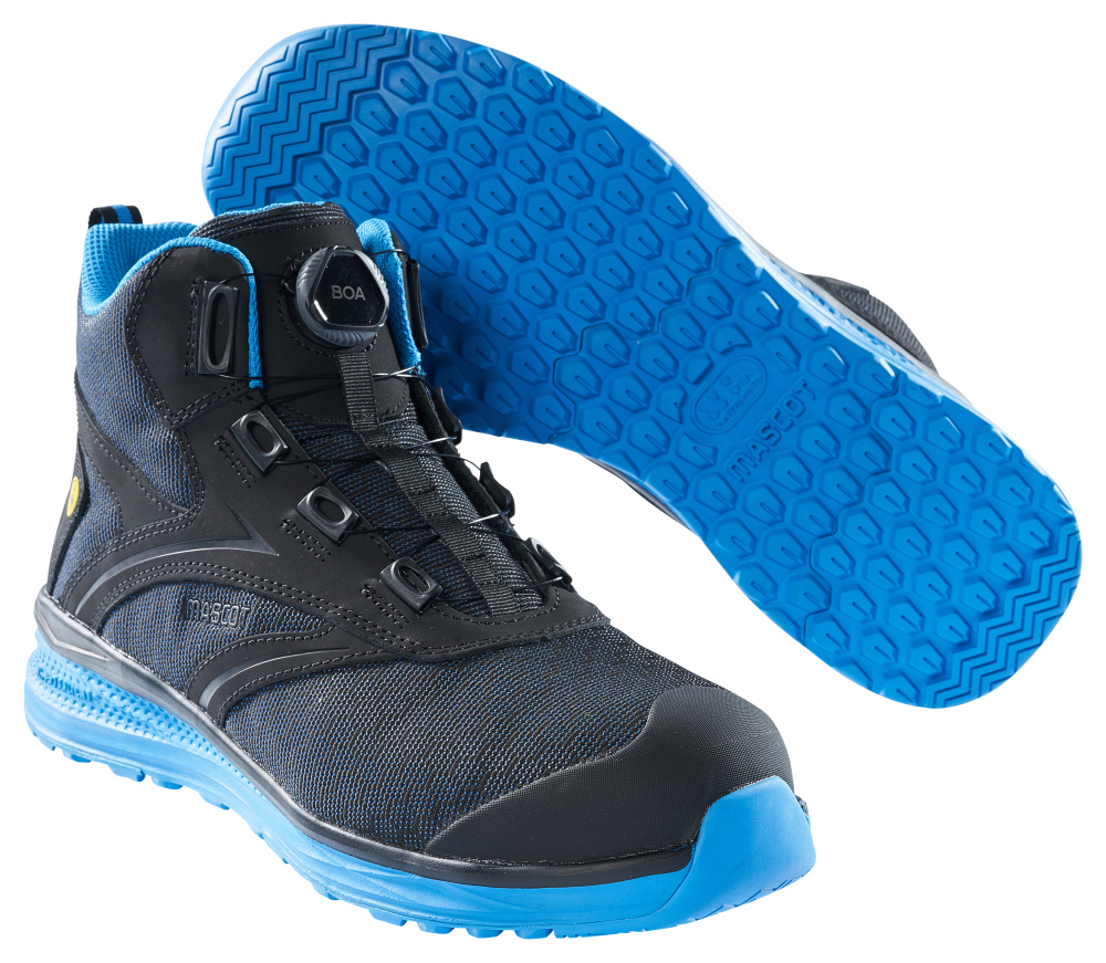 MASCOT® FOOTWEAR CARBON Sicherheitsstiefel S1P Gr. 36, schwarz/kornblau - erhältlich bei ♡ HUG Technik ✓