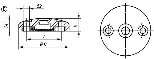 Teller Anti-Slip-Platte, Form:D Edelstahl - K0425.40802 - erhältlich bei ✭ HUG Technik ✓