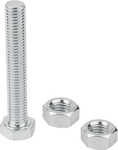 Produktbild Andruckspindel starr, M12, L=75, Form: A, Stahl - K1442.012075 - bei HUG Technik ☆