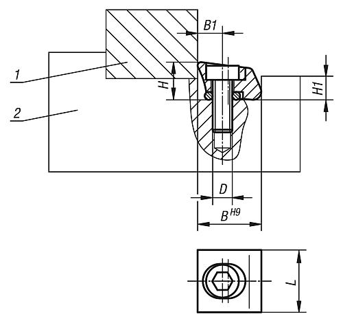 Klemme M02,5x8, Form: A Stahl - K0030.110 - bei HUG Technik ✭