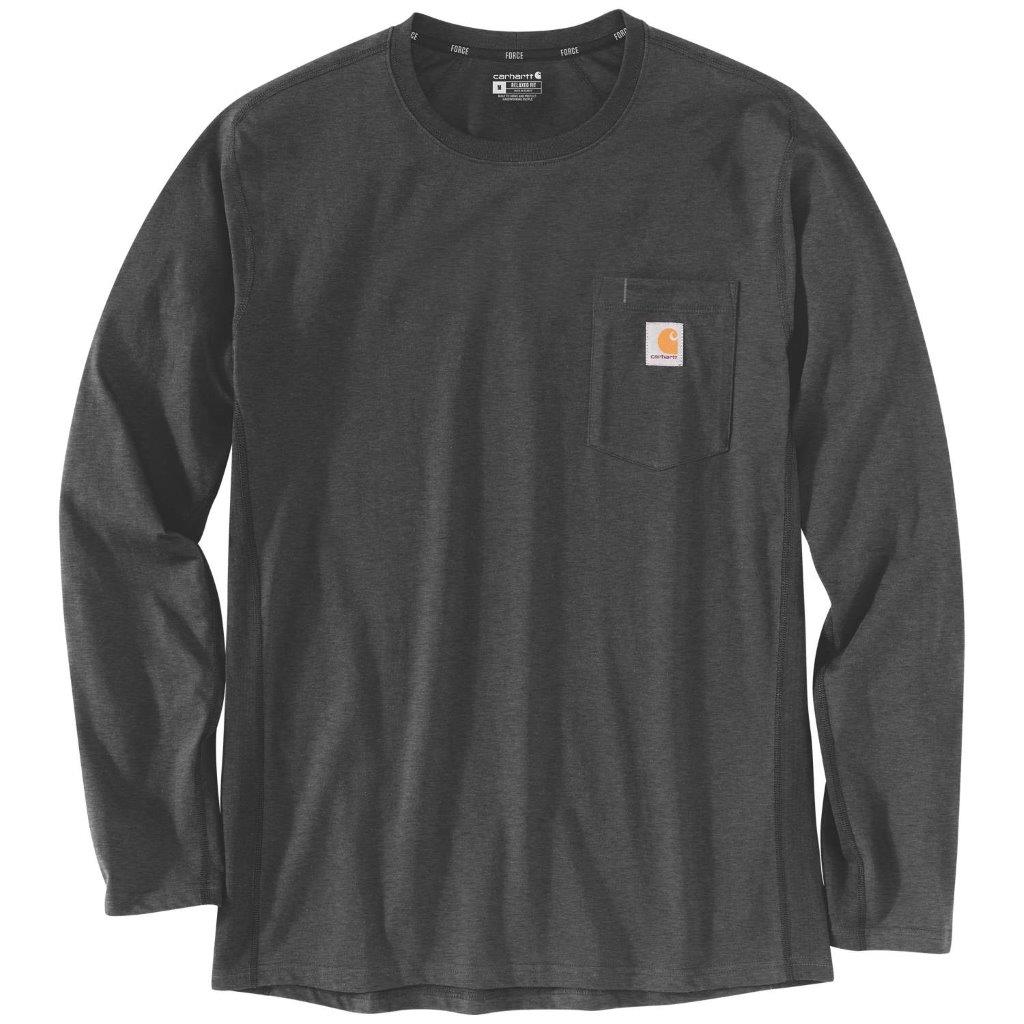 carhartt® Herren-T-Shirt, langärmelig »FORCE FLEX POCKET T- SHIRT L/S« carbon heather - direkt von HUG Technik ✓