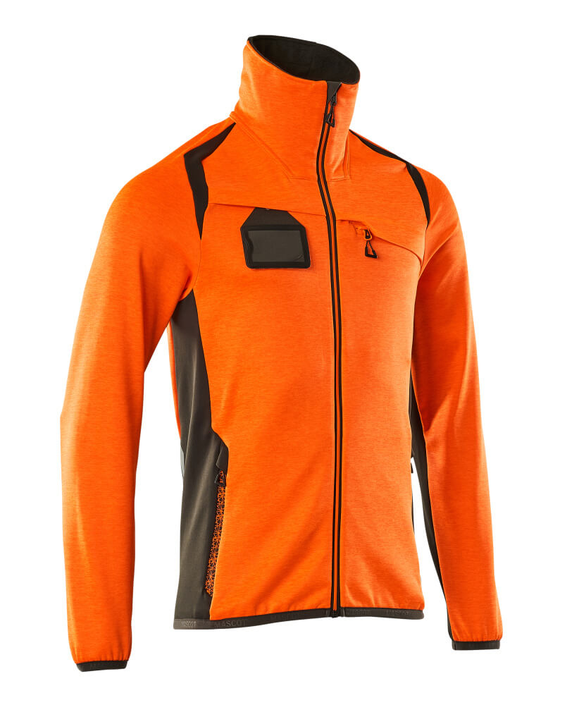 MASCOT® ACCELERATE SAFE Fleecepullover mit Reißverschluss  Gr. 2XL, hi-vis orange/dunkelanthrazit - kommt direkt von HUG Technik 😊