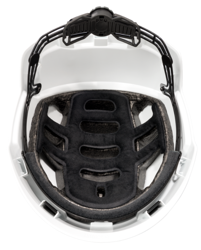 Schutzhelm INCEPTOR GRX HIGH VOLTAGE, weiss Detailansicht Helminneres.