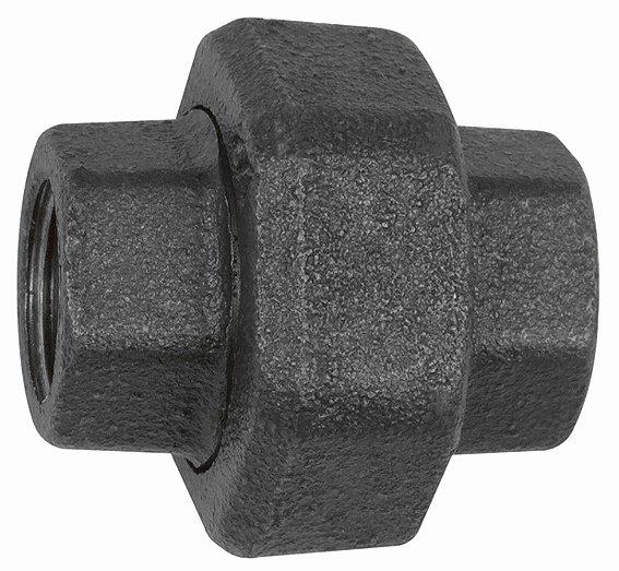 Verschraubung 330, flachdichtend, Rp 3, Rp 3, Temperguss schwarz - bekommst Du bei ★ HUG Technik ✓