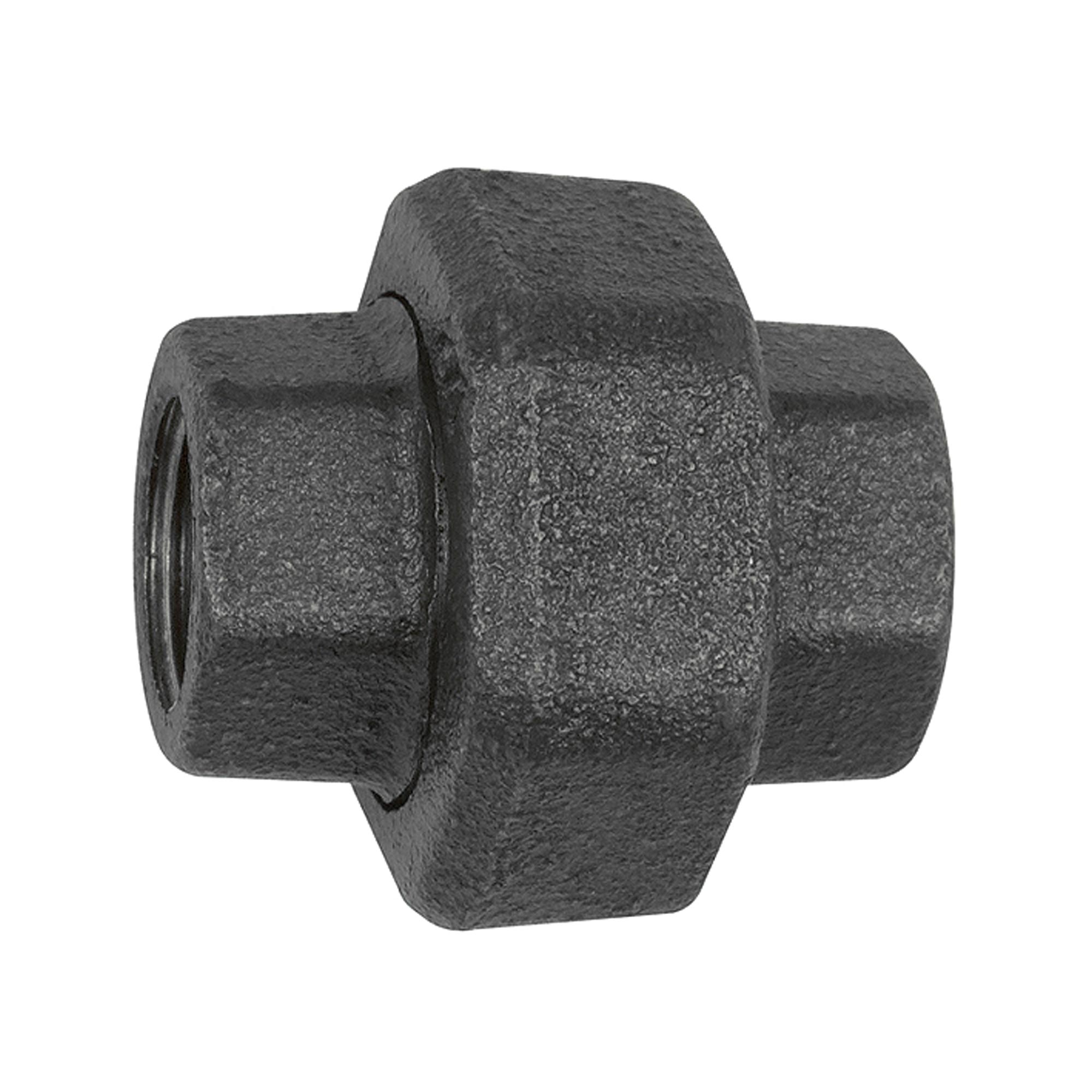 Verschraubung 330, flachdichtend, Rp 3, Rp 3, Temperguss schwarz - bekommst Du bei ★ HUG Technik ✓