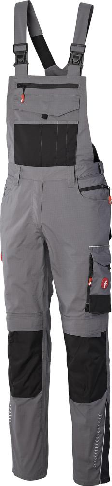 FORTIS Damen-Latzhose Performance grau-schwarz Gr. 32