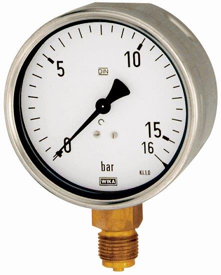 Manometer, Robustausführung, G 1/2 radial unten, -1 / +1,5 bar, ø 100 mm - bekommst Du bei ★ HUG Technik ✓