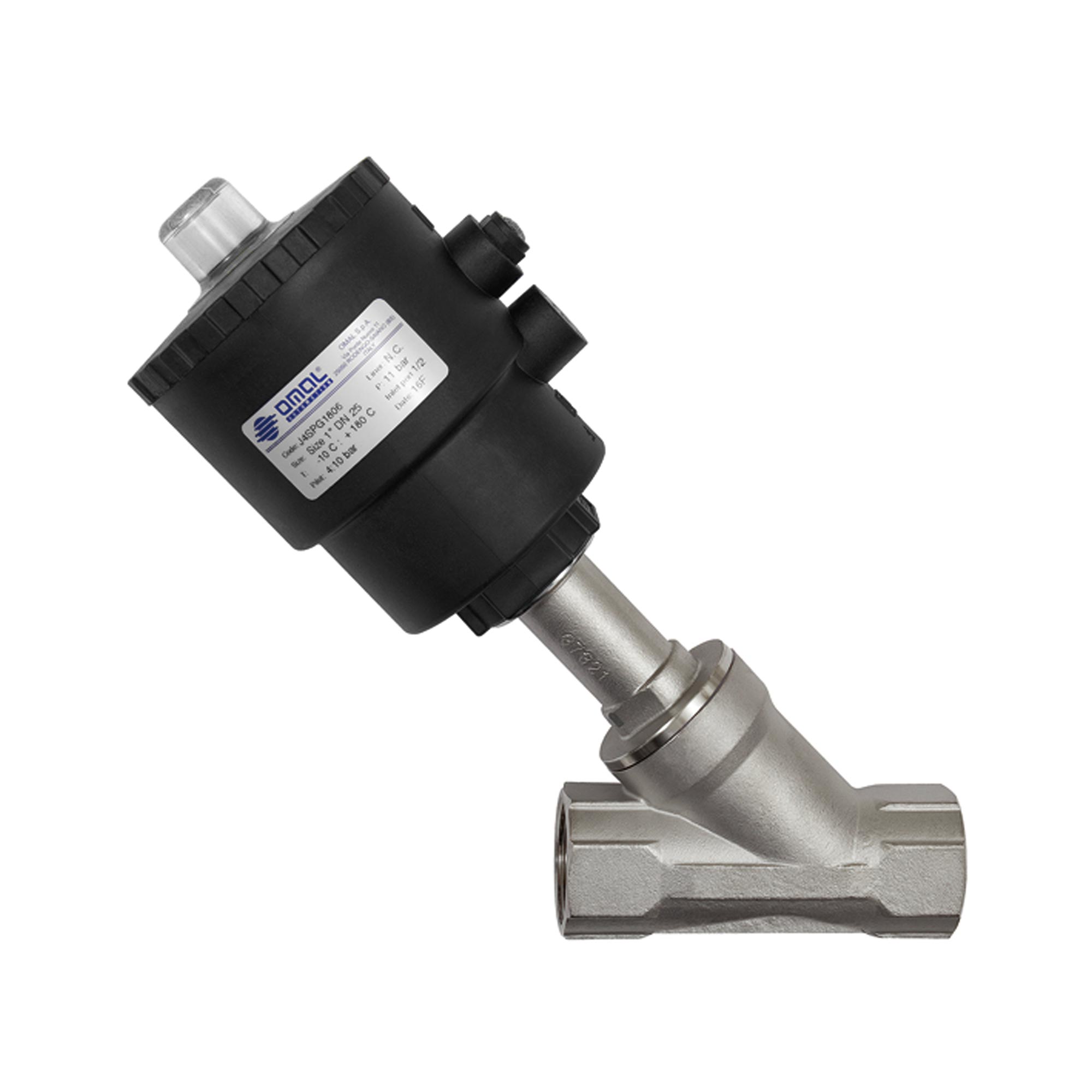 Schrägsitzventil ohne NAMUR-Schnittstelle, Edelstahl, G 3/4, max. 10 bar - direkt von HUG Technik ✓