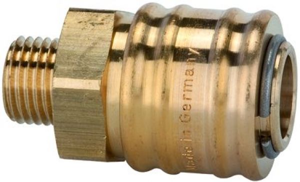 Schnellverschlusskupplung NW 7,2, beidseitig absperrend, G 1/2 AG - gibt’s bei ☆ HUG Technik ✓