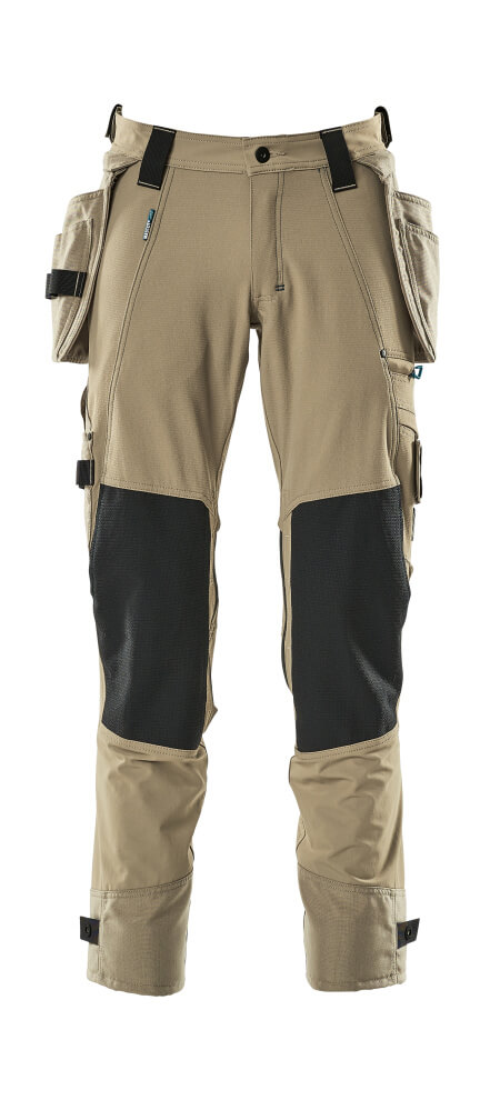 MASCOT® ADVANCED Hose mit Hängetaschen  Gr. 76/C46, hellkhaki - gibt’s bei ☆ HUG Technik ✓