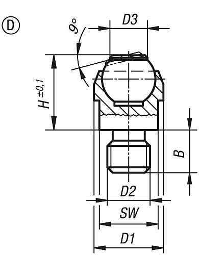Pendelauflage M08 D1=13, Form:D Vergütungsstahl, Komp:Wälzlagerstahl - K0282.208 - bei HUG Technik ✓