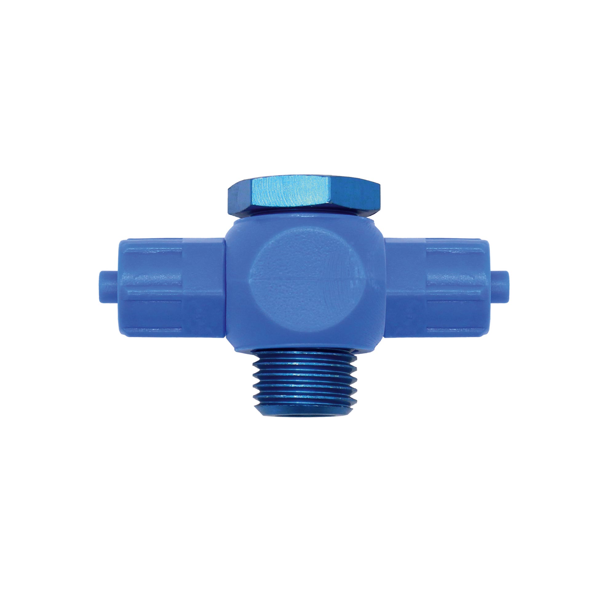 T-Verschraubung, Hohlschraube drehbar, G 1/4, Schlauch 8/6, POM - erhältlich bei ❣ HUG Technik ✓