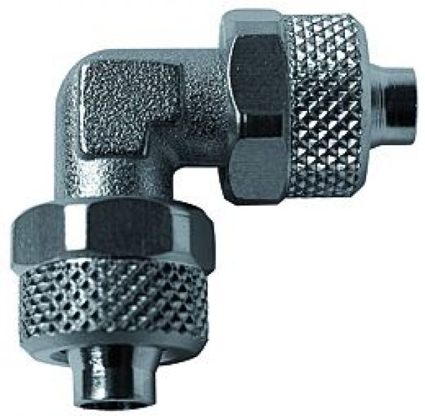Winkelverbinder »value line«, Schlauch 10/8, SW 11, Messing vernickelt - bei HUG Technik ☆