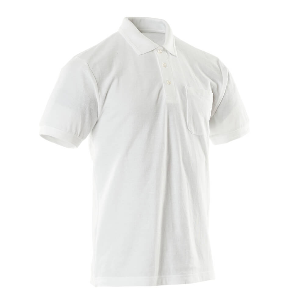 MASCOT® CROSSOVER Polo-Shirt mit Brusttasche »Borneo« Gr. 2XL, weiß - jetzt NEU bei HUG Technik  😊