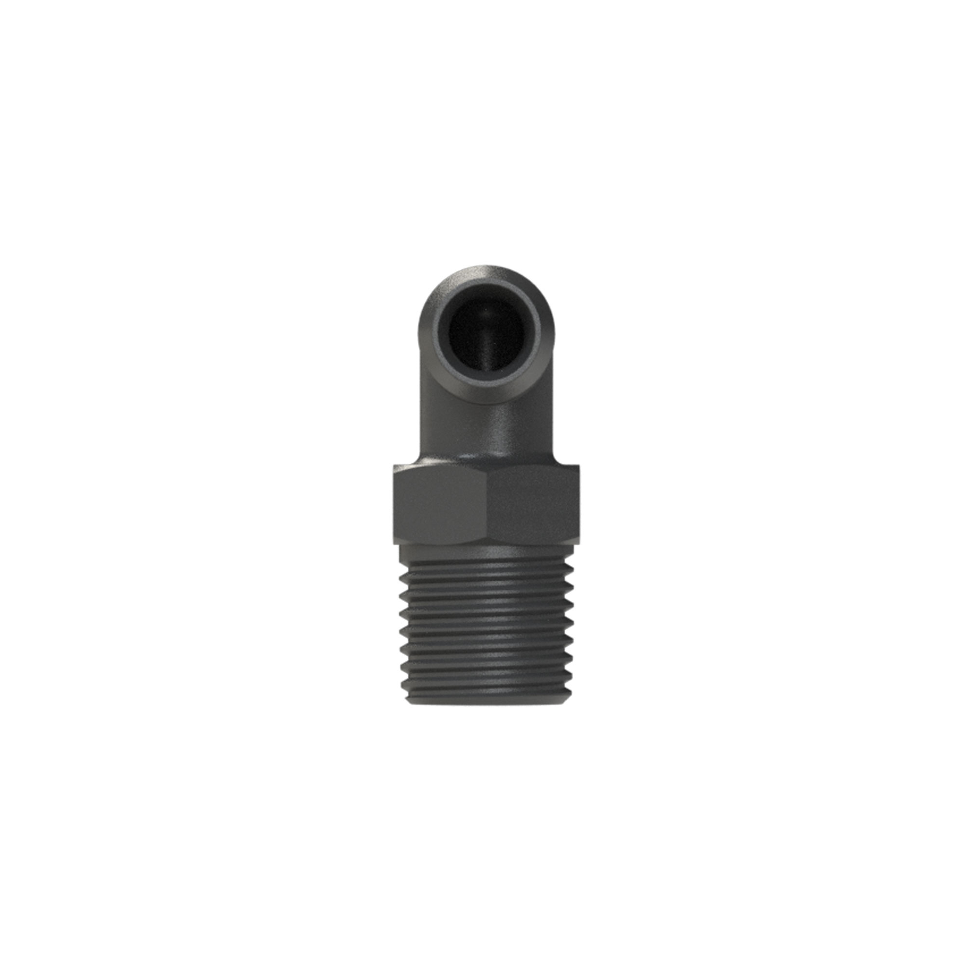 Winkel-Einschraubstutzen, R 3/8 a., für Schlauch LW 12 mm, PA 6 - erhältlich bei ☆ HUG Technik ✓